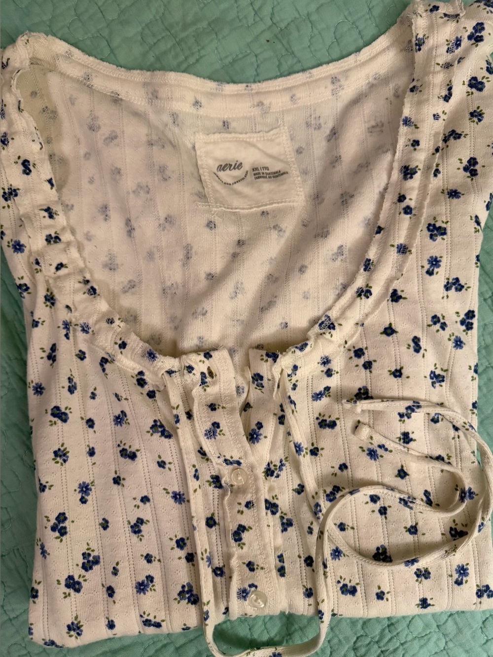 New Aerie 100% cotton short sleeve shirt size xxl. Relaxed silhouette - Picture 8 of 11